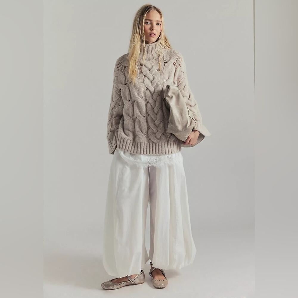 Free People Clementine SoftSpun Cable Knit Pullover